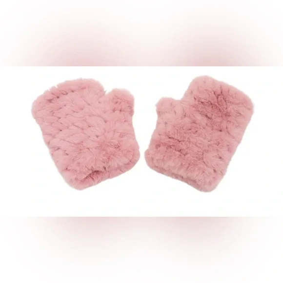 Jocelyn Faux Fur Fingerless Gloves LoveShackFancy - Picture 3 of 6